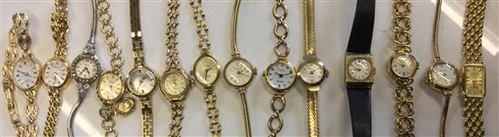 Collection of 9ct gold watches